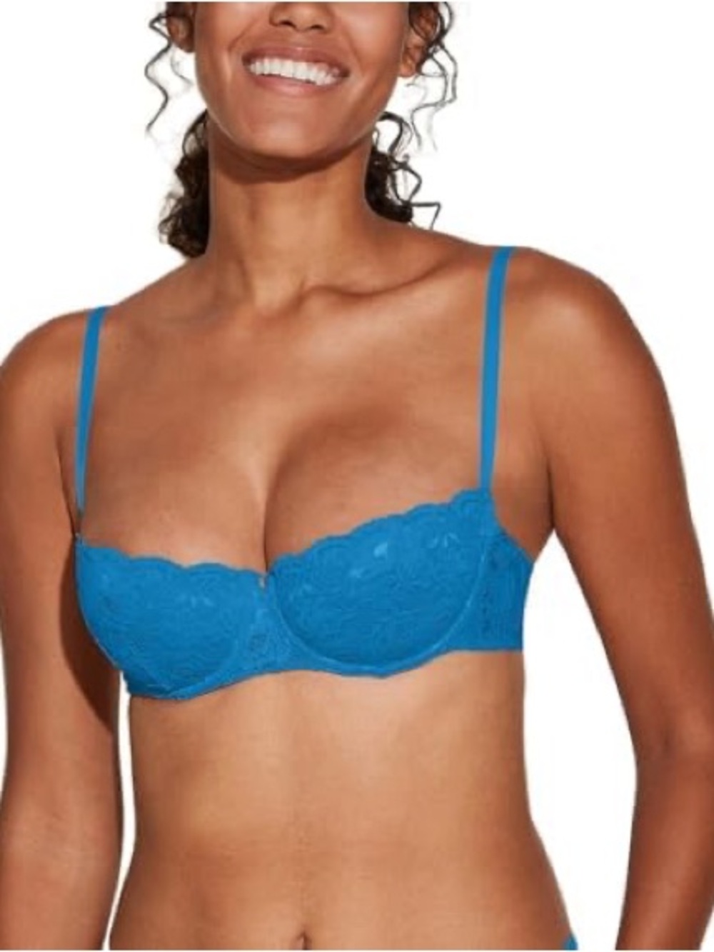 Cosabella Never Say Never Pushie Push Up Udaipur Blue Lace Underwire Bra 32D NWT
